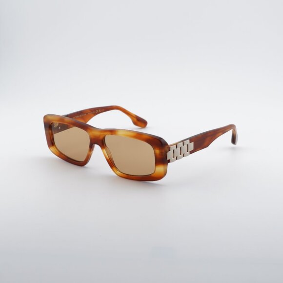 Victoria Beckham VB669S 223 Sunglasses Havana Square Frame, Brown Lenses main image 10